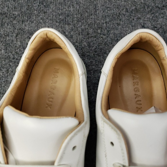 Margaux The Sneaker Women's EU 39.5 / US 9.5 White Calf‎ Leather Handmade Shoes - Picture 11 of 16